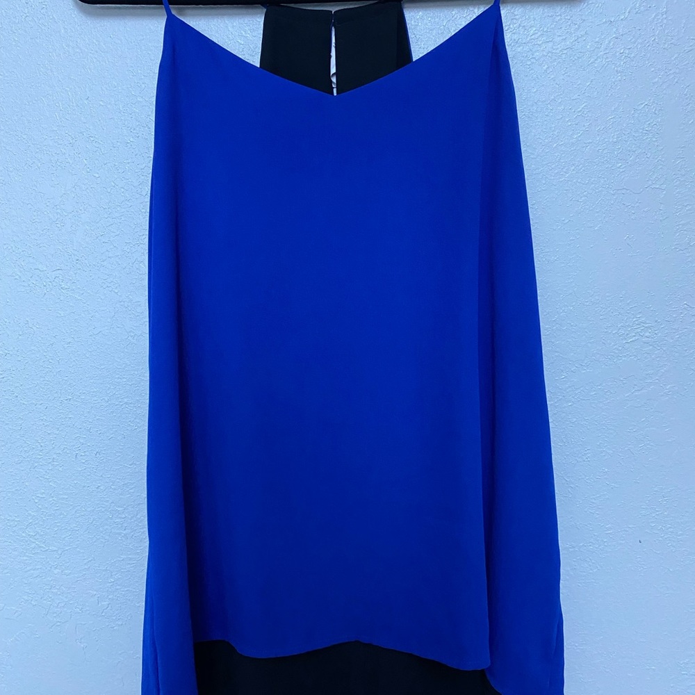 Express Tank Top Size L Blue and Black